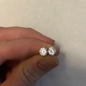 14K White Gold Earrings Unisex 1/2 ct 💎Solitaire